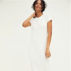 FREE PEOPLE SIMONE TEE DRESS OFF-WHITE SIZE S